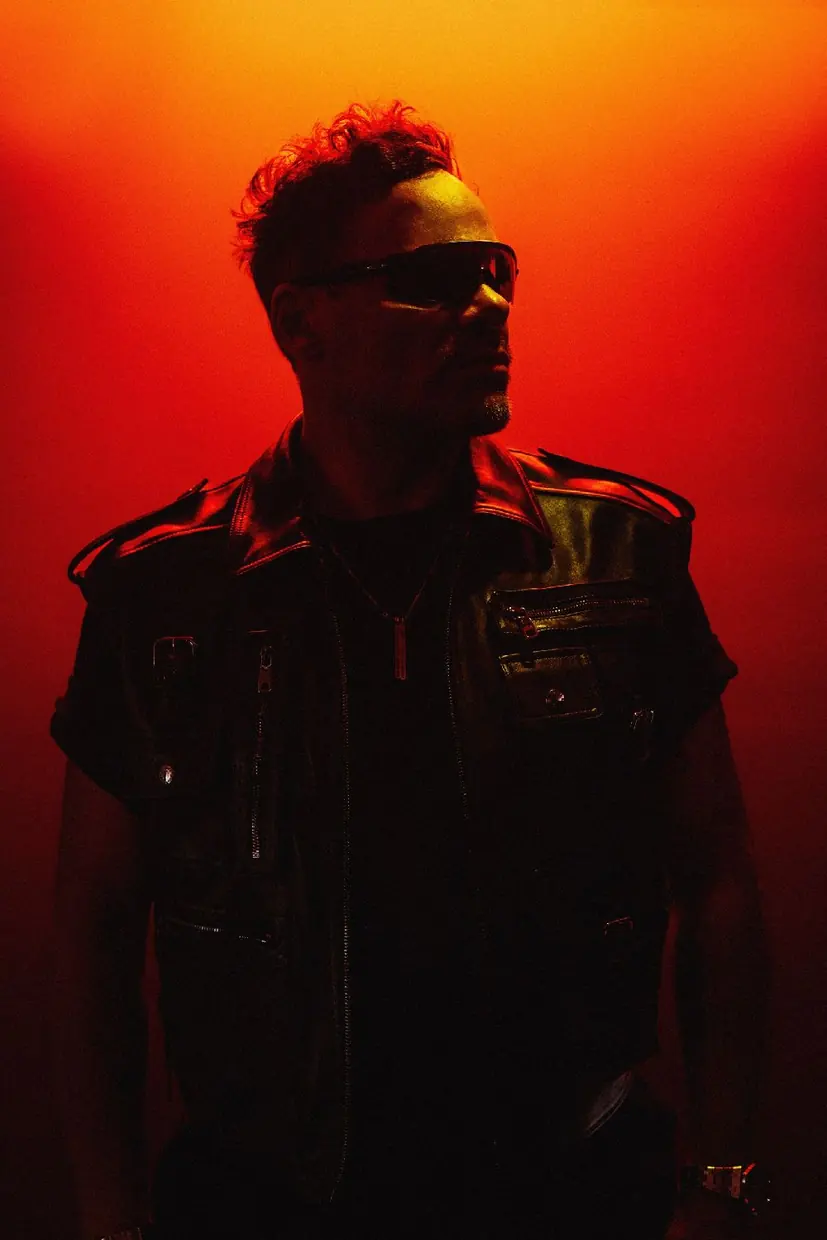 Portrait in orange light